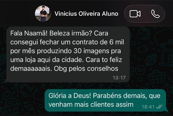 Depoimento WhatsApp aluno